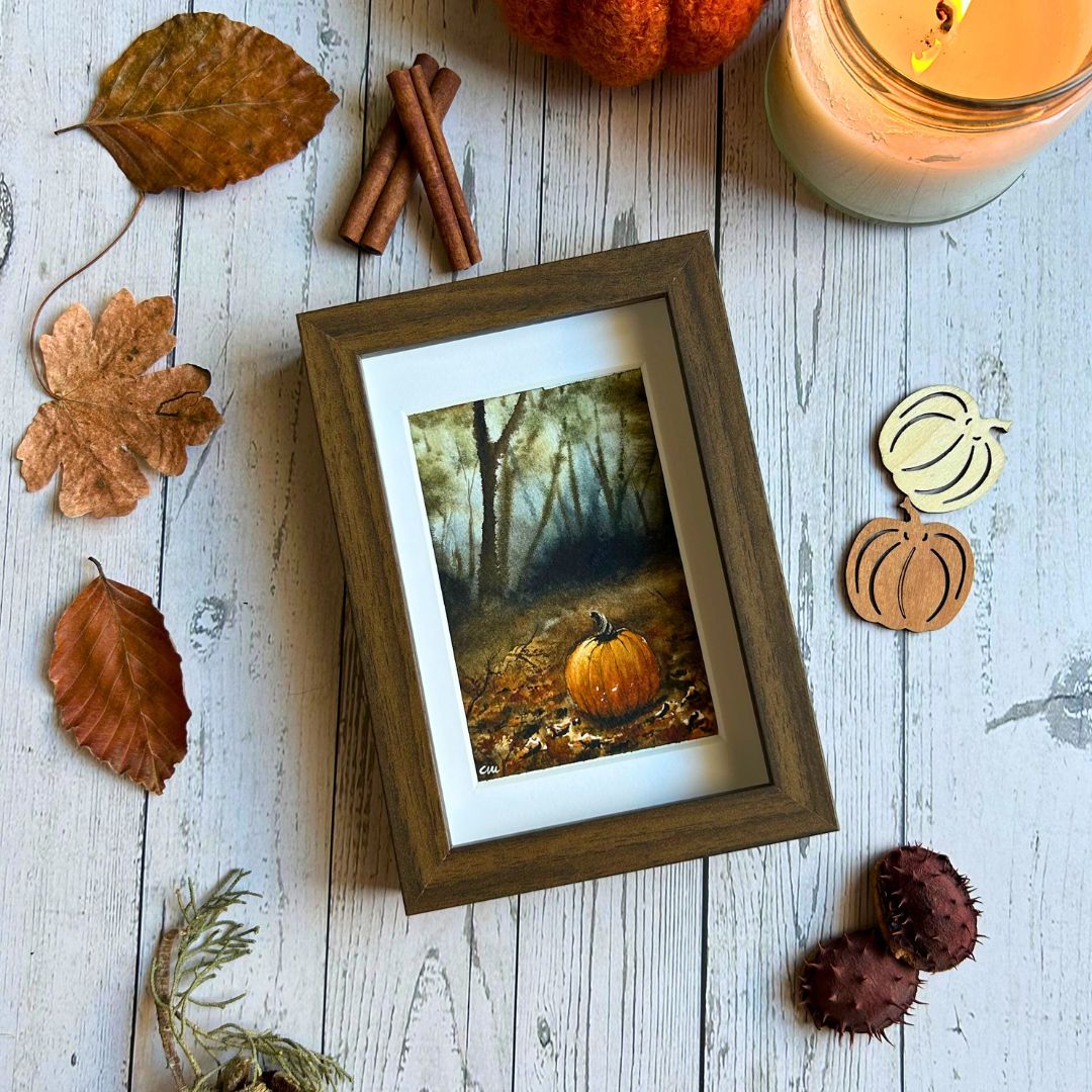 Zucca Solitaria - Originale con Cornice immagine